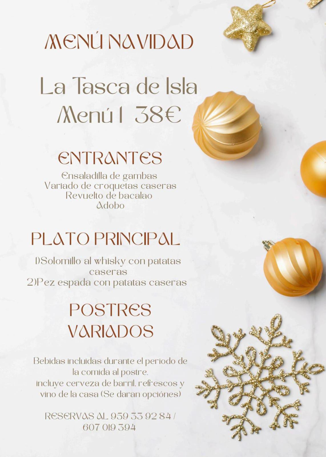 Menú de Navidad 2025 en Huelva